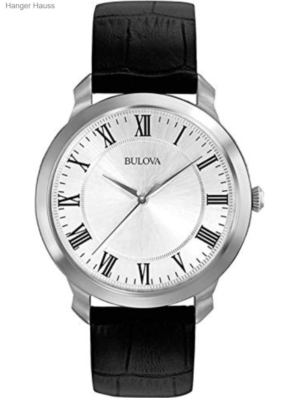 Men's Classic Quartz Watch Leather Strap Roman Numeral Dial